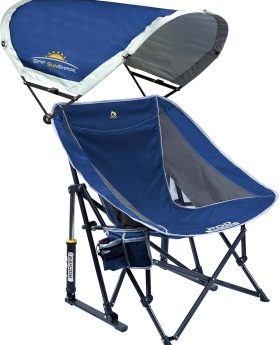 GCI Outdoor Pod Rocker Outdoor Rocking Chair with SunShade Canopy